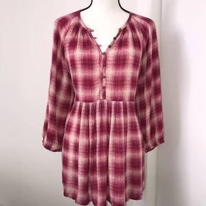 👚 Maeve Plaid Peplum Blouse